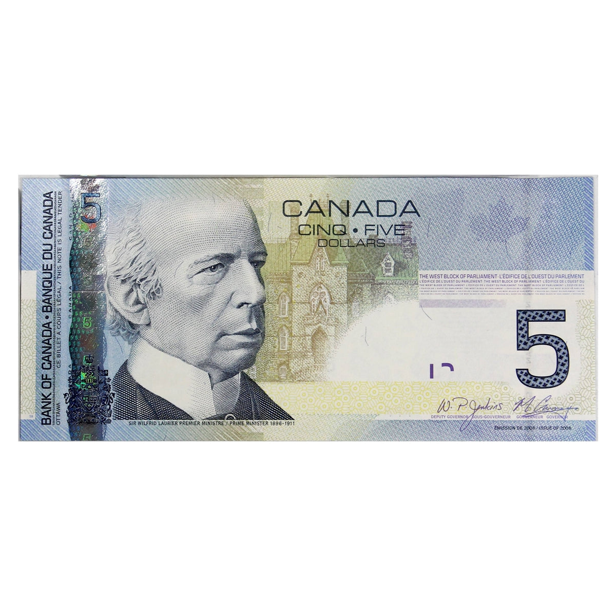 BC-67b 2008 Canada $5 Jenkins-Carney, APP, Uncirculated (MS60)