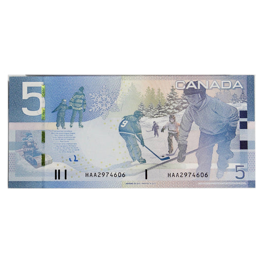 BC-67b-i 2010 Canada $5 Jenkins-Carney, HAA, Choice Uncirculated (CUNC63)