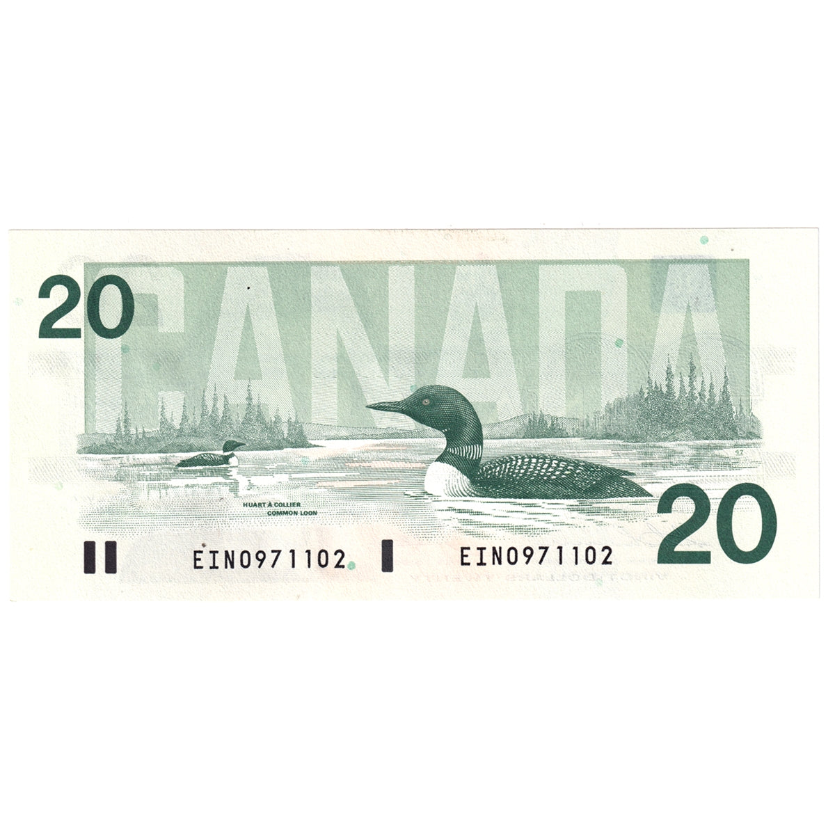BC-58a-i 1991 Canada $20 Thiessen-Crow, EIN, Choice Uncirculated (CUNC63)
