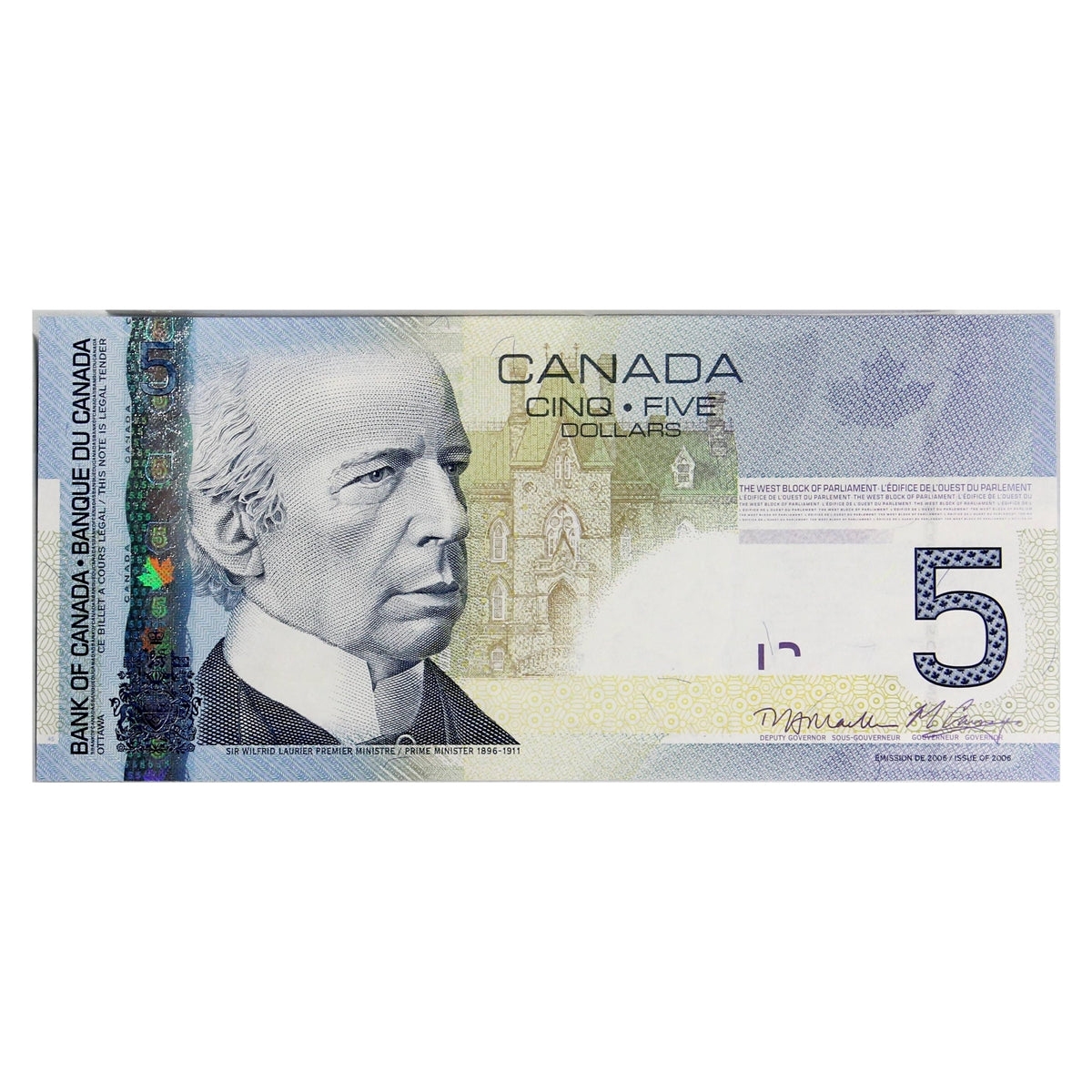 BC-67c 2011 Canada $5 Macklem-Carney, HAJ, Choice Uncirculated (CUNC63)