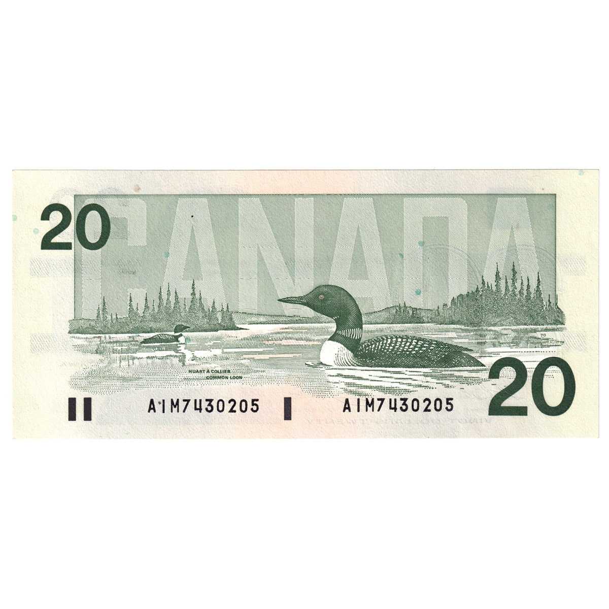 BC-58a-ii 1991 Canada $20 Thiessen-Crow, AIM, Choice Uncirculated (CUNC63)