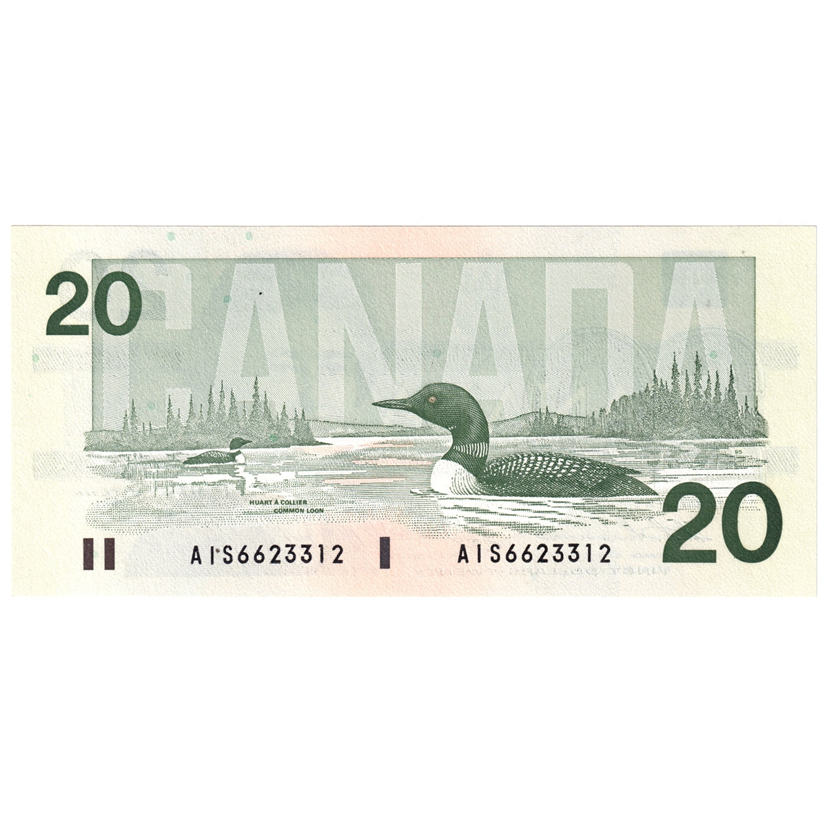 BC-58a-ii 1991 Canada $20 Thiessen-Crow, AIS, Choice Uncirculated (CUNC63)