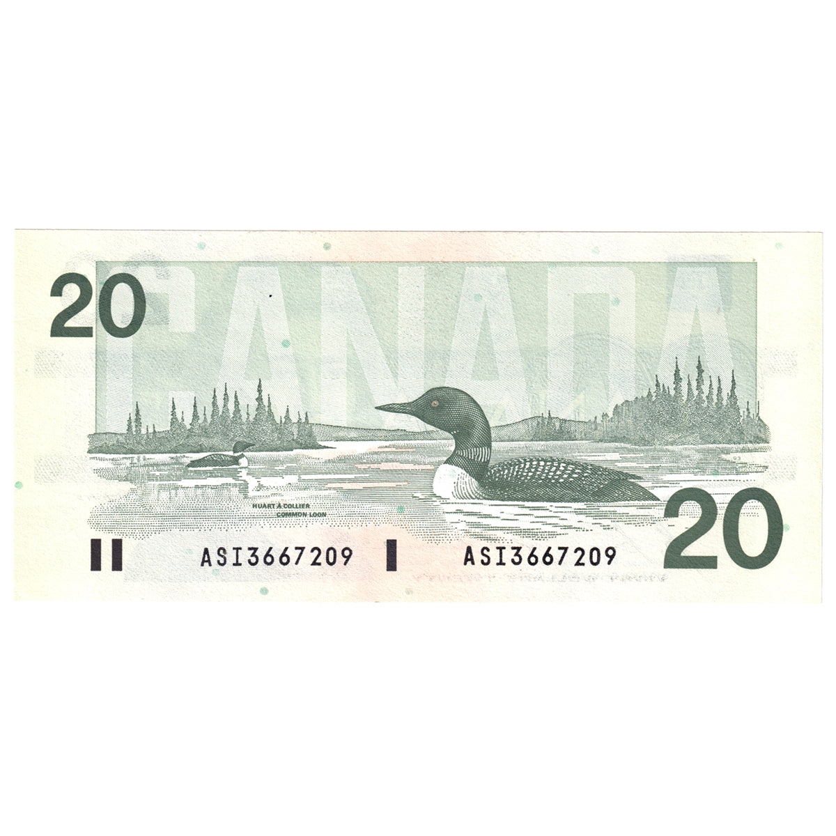BC-58b-i 1991 Canada $20 Bonin-Thiessen, ASI, Choice Uncirculated (CUNC63)