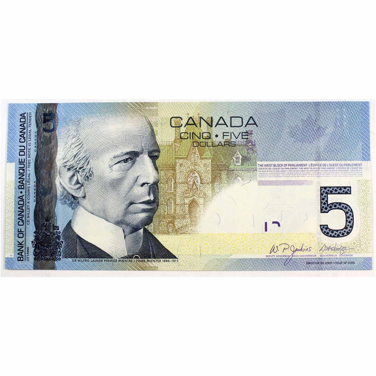 BC-67a 2006 Canada $5 Jenkins-Dodge, APH, Choice Uncirculated (CUNC63)