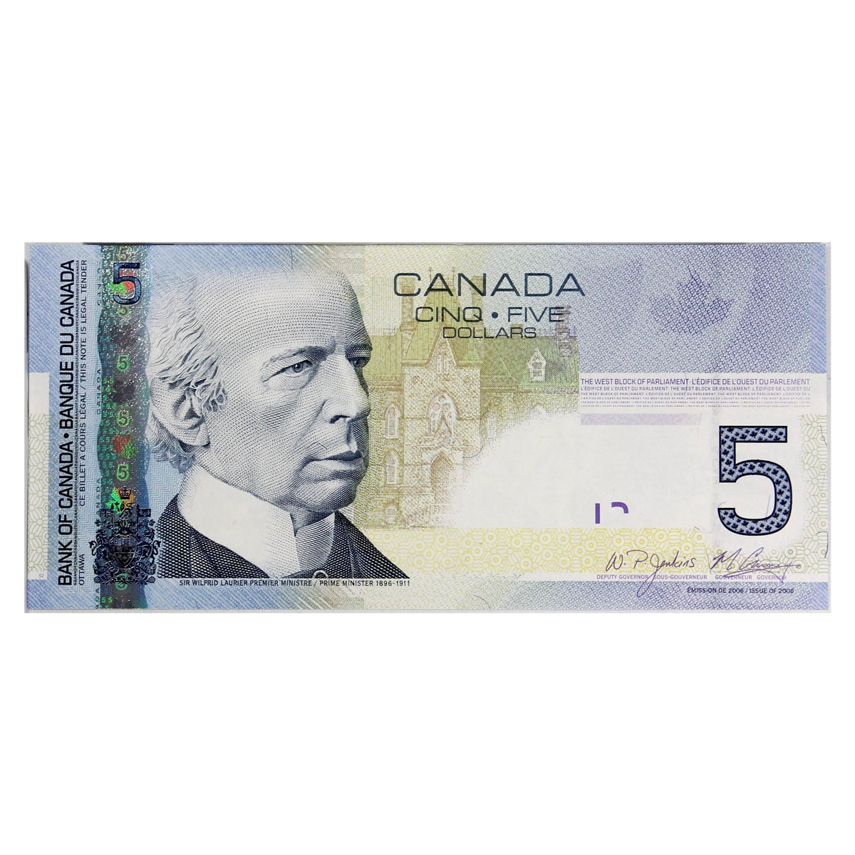 BC-67b-i 2010 Canada $5 Jenkins-Carney, HPP, Choice Uncirculated (CUNC63)