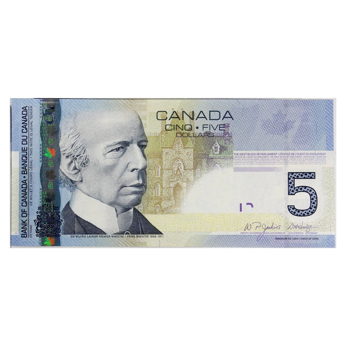 BC-67a 2006 Canada $5 Jenkins-Dodge, APA, Uncirculated (MS60)