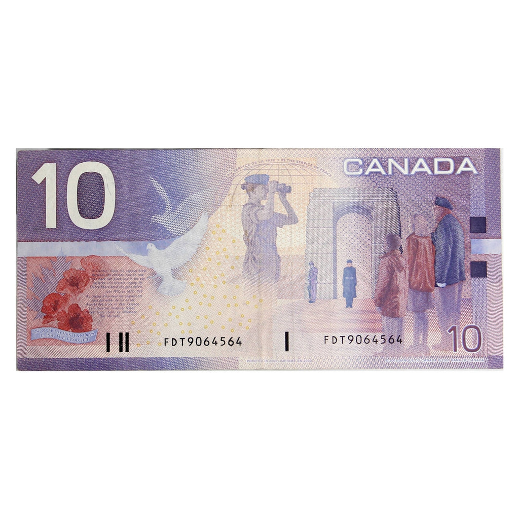 BC-63aA 2000 Canada $10 Knight-Thiessen, FDT (9.00-9.60M), Circ