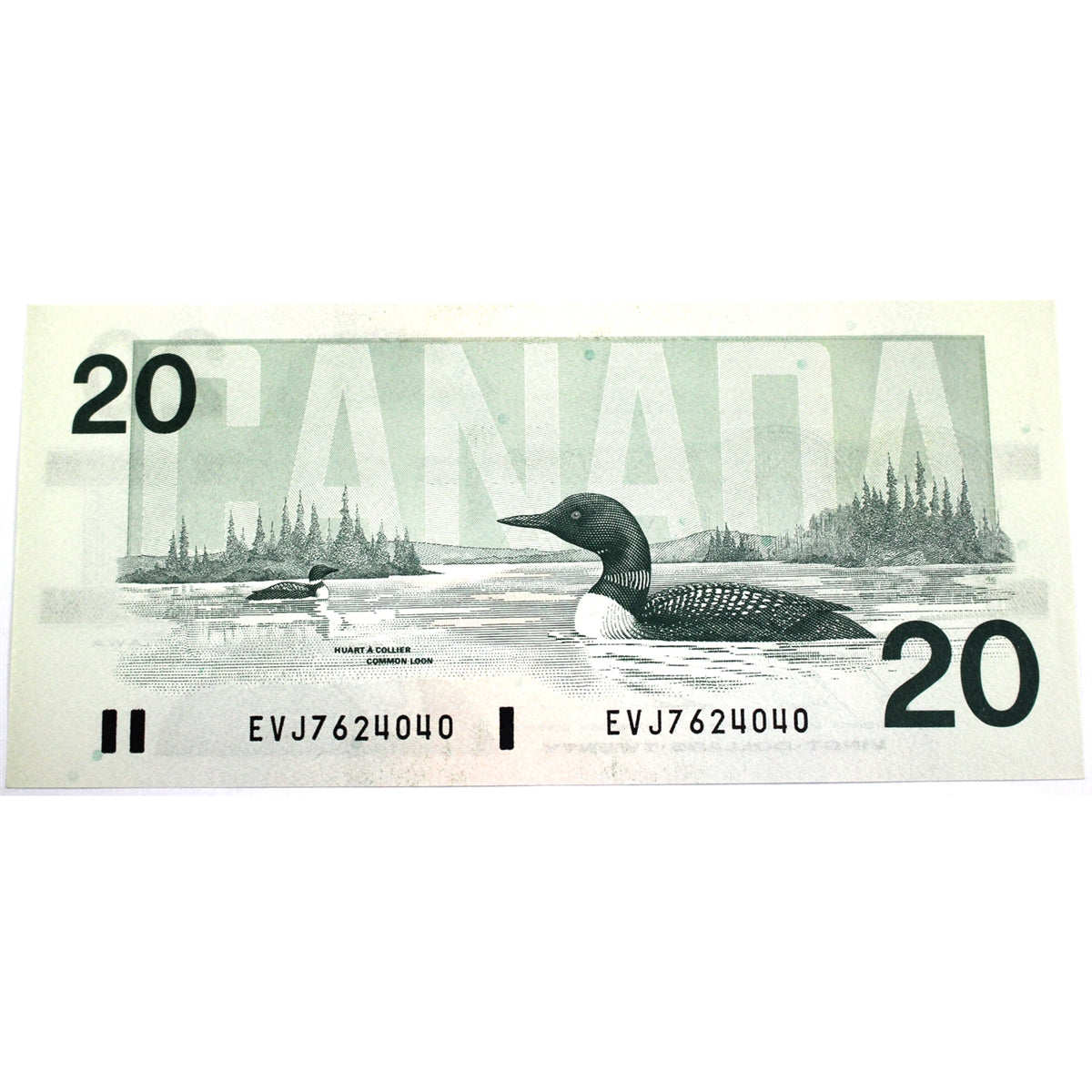 BC-58b 1991 Canada $20 Bonin-Thiessen, EVJ, AU-UNC (AU55)