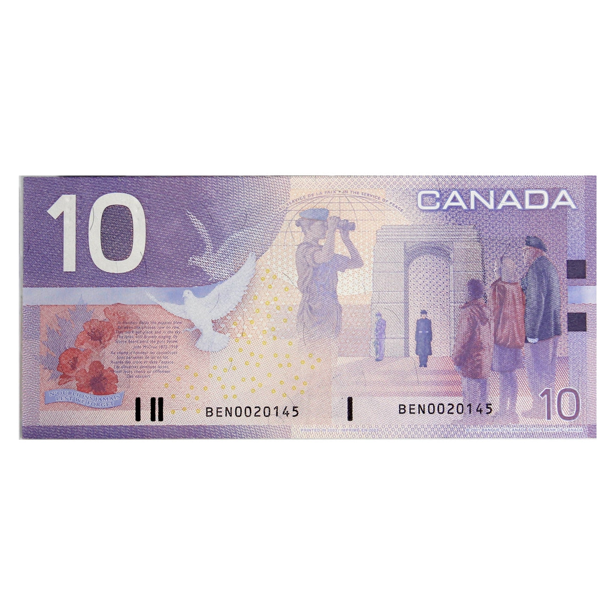 BC-63c 2003 Canada $10 Jenkins-Dodge, BEN, EF-AU (EF45)
