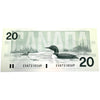 BC-58b-ii 1991 Canada $20 Bonin-Thiessen, EVA no BPN, CUNC