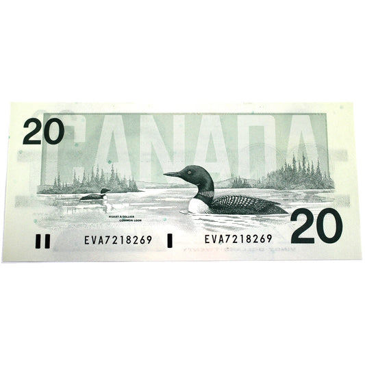 BC-58b-ii 1991 Canada $20 Bonin-Thiessen, EVA no BPN, CUNC