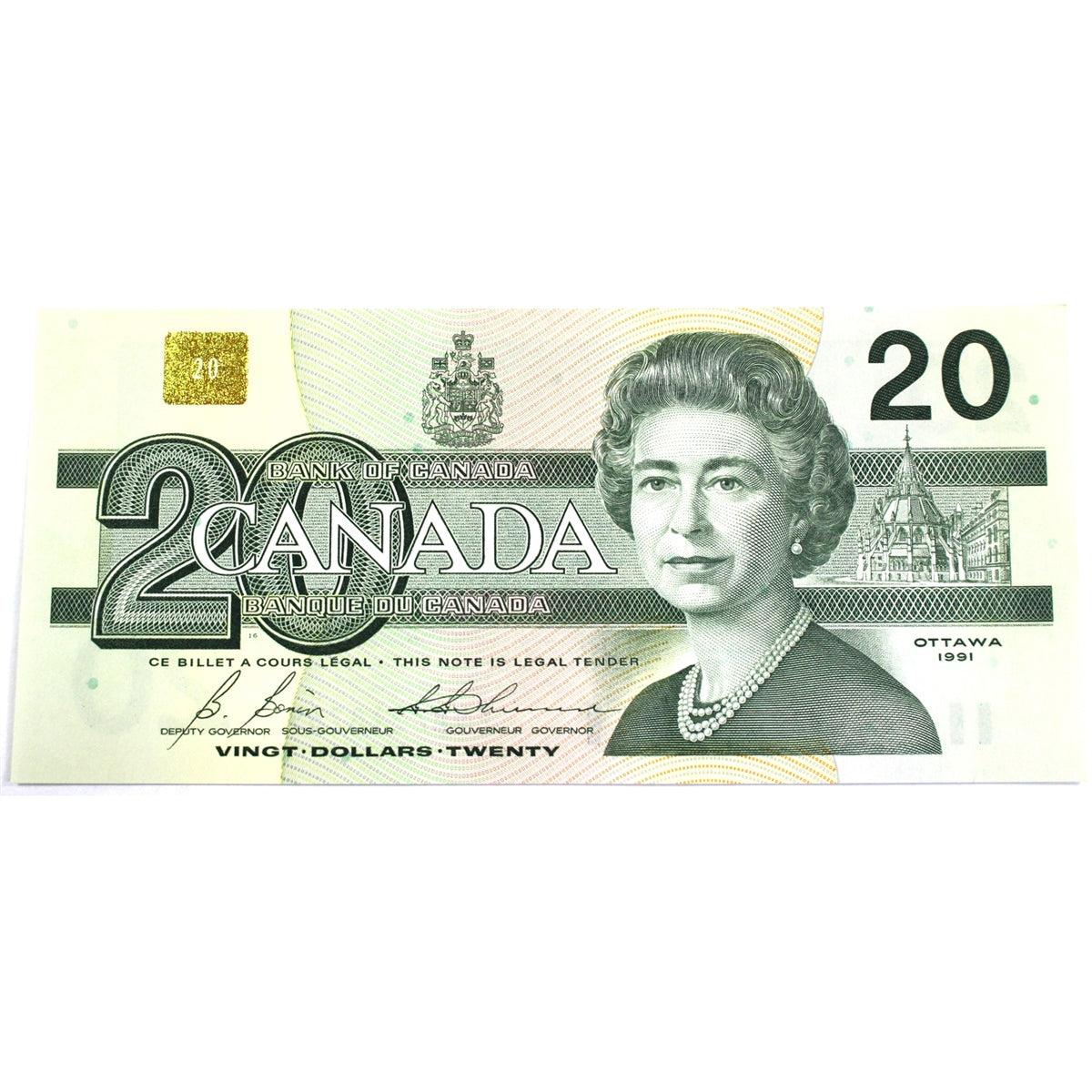 BC-58b-ii 1991 Canada $20 Bonin-Thiessen, EVA no BPN, CUNC