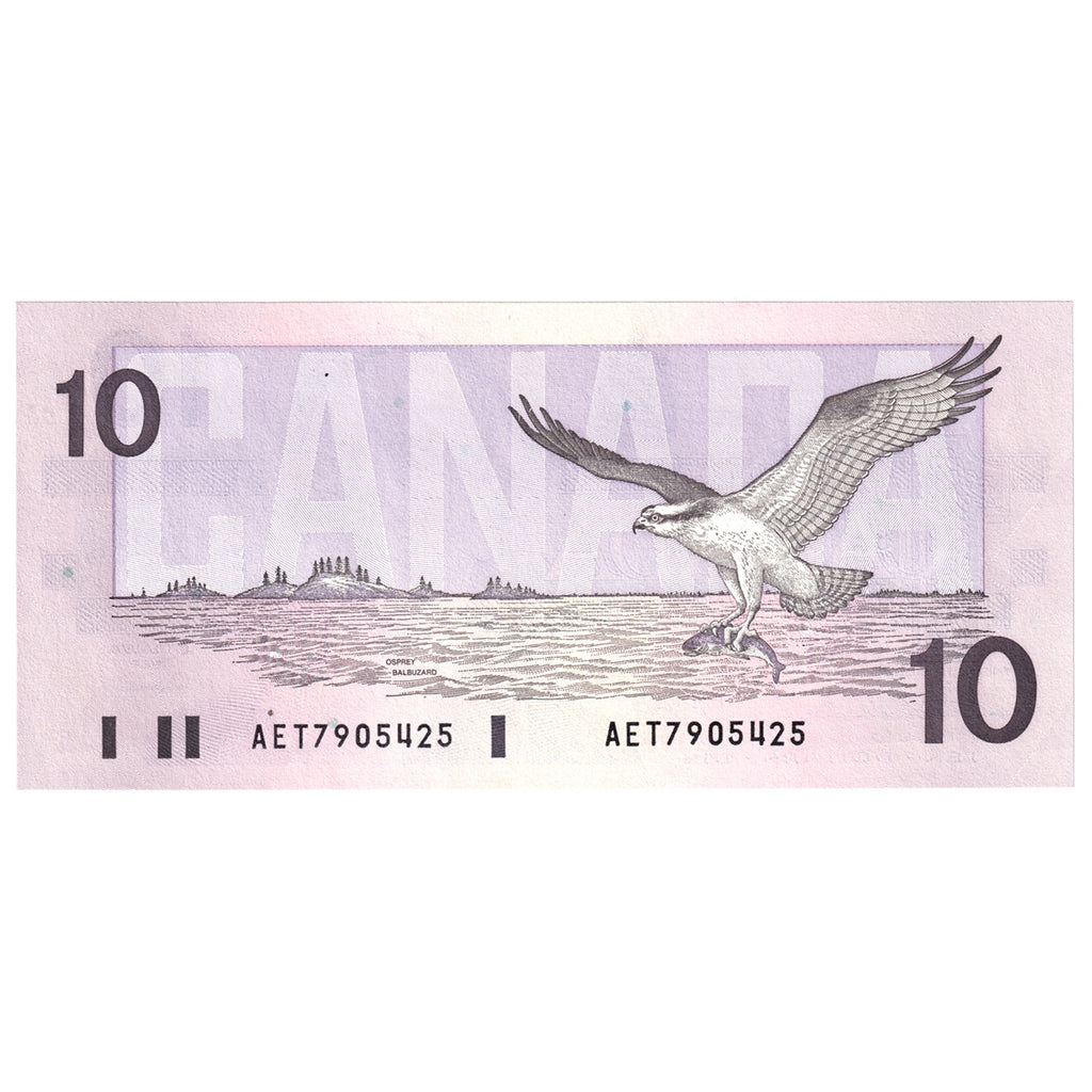 BC-57a 1989 Canada $10 Thiessen-Crow, AET, Choice Uncirculated (CUNC63)
