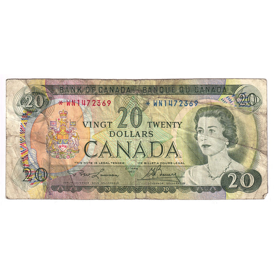 BC-50bA 1969 Canada $20 Lawson-Bouey, *WN, Circ
