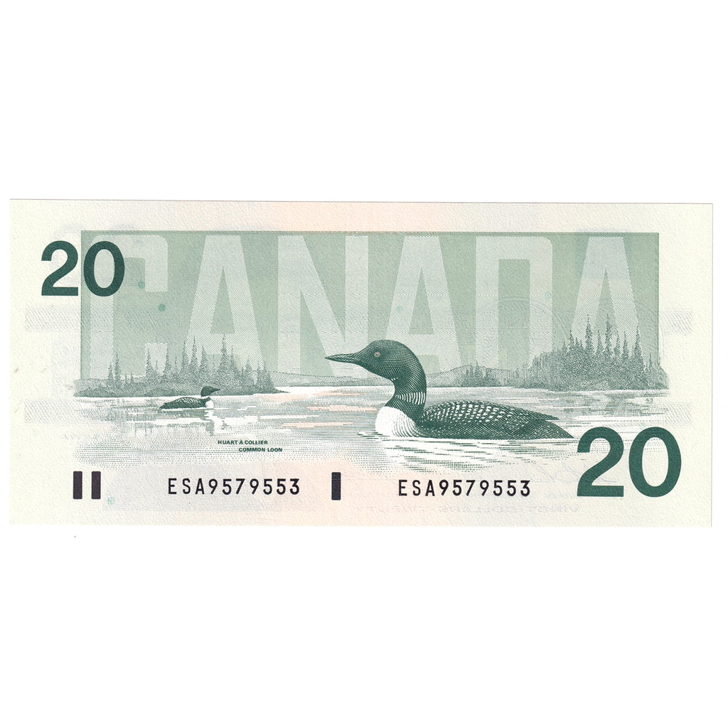 BC-58a 1991 Canada $20 Thiessen-Crow, ESA, Choice Uncirculated (CUNC63)