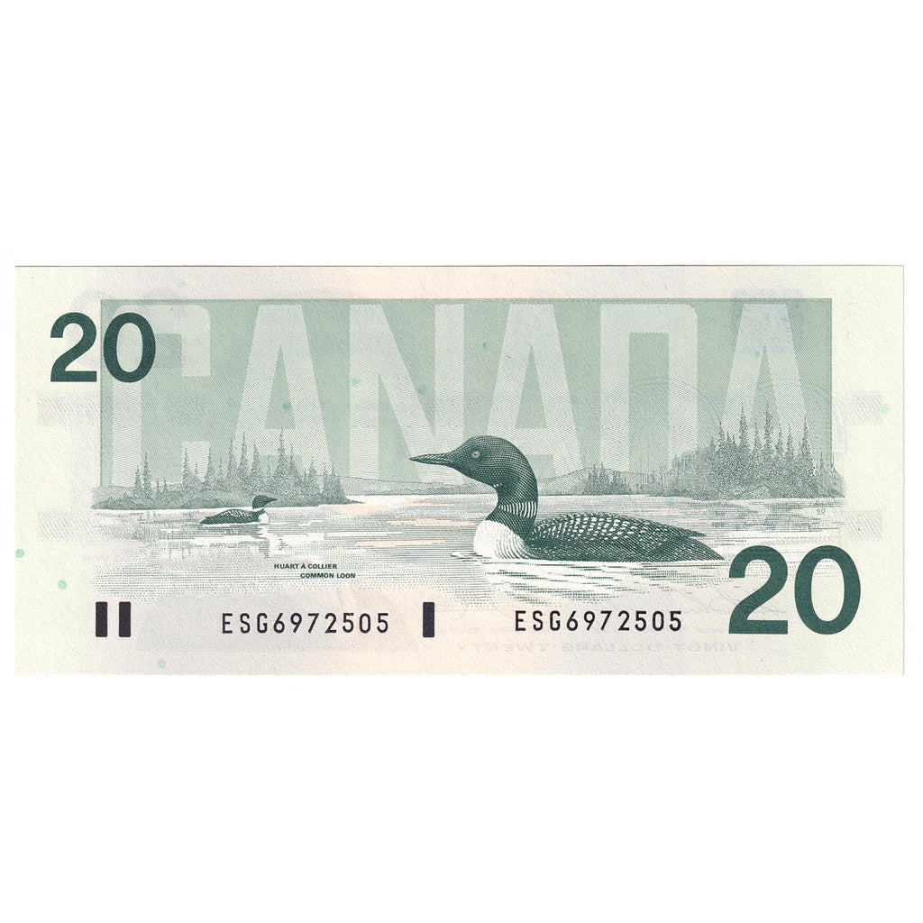 BC-58a 1991 Canada $20 Thiessen-Crow, ESG, Choice Uncirculated (CUNC63)