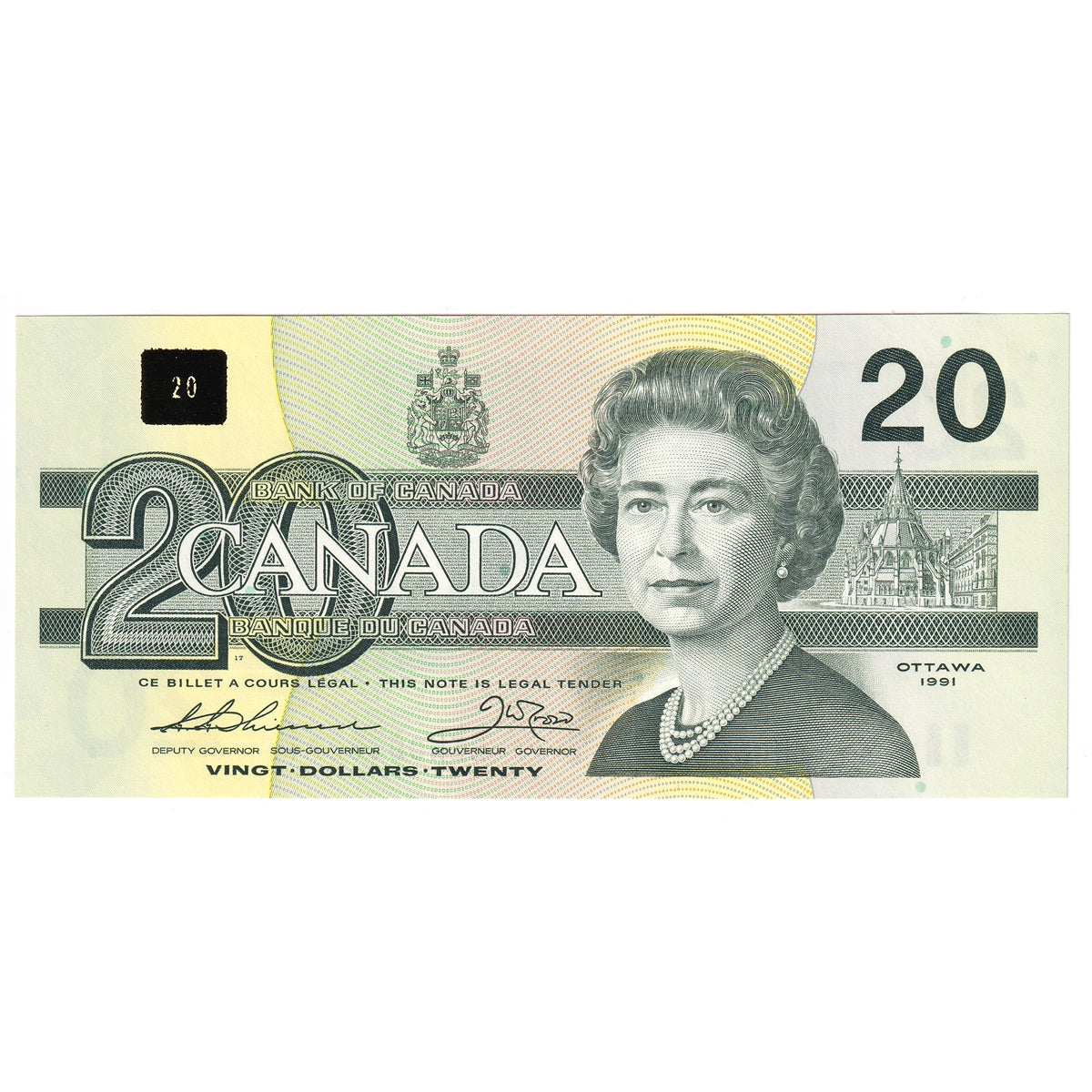 BC-58a-i 1991 Canada $20 Thiessen-Crow, EIW, CUNC