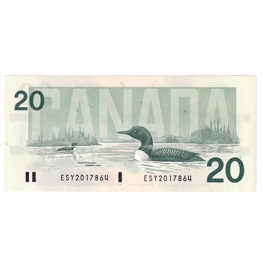 BC-58b 1991 Canada $20 Bonin-Thiessen, ESY, CUNC