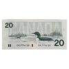 BC-58b 1991 Canada $20 Bonin-Thiessen, EVL, Almost Uncirculated (AU50)