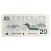 BC-58b 1991 Canada $20 Bonin-Thiessen, EVS, AU-UNC