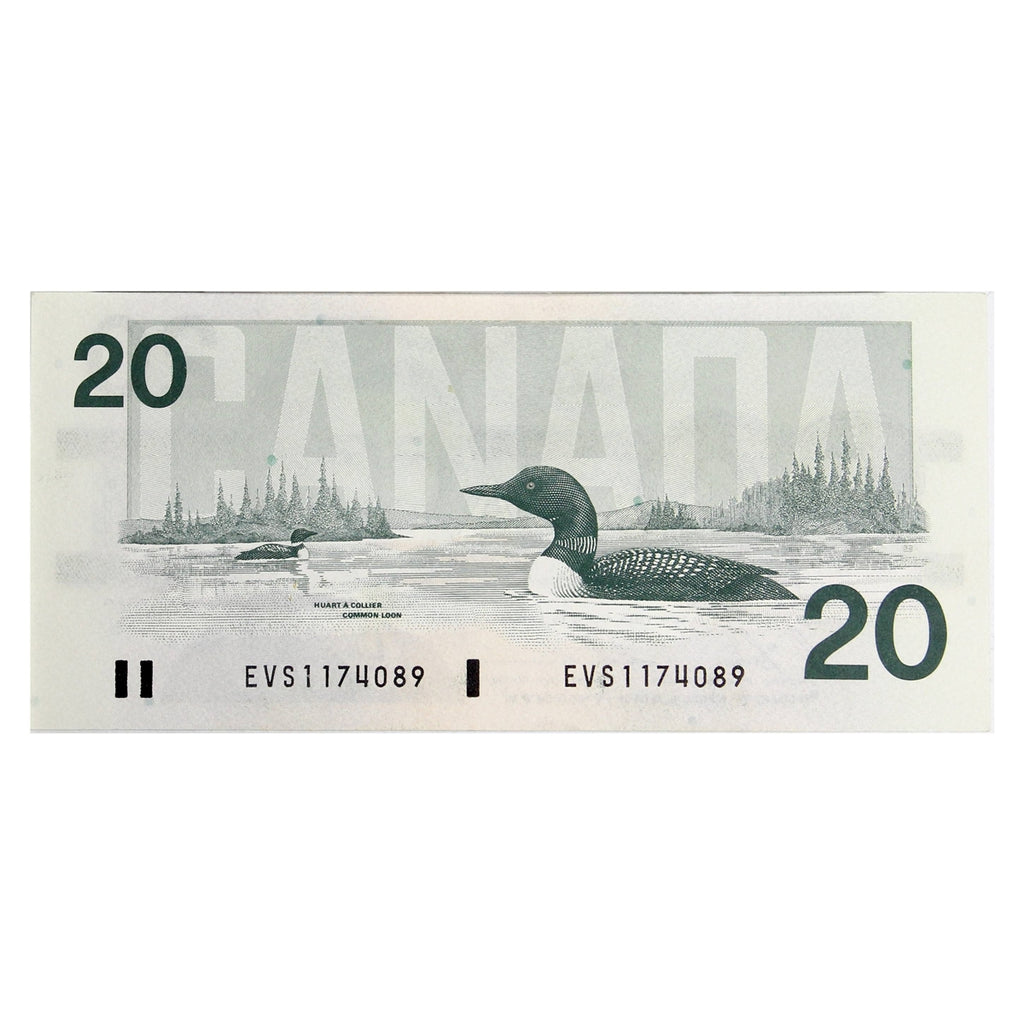 BC-58b 1991 Canada $20 Bonin-Thiessen, EVS, AU-UNC