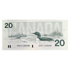 BC-58b 1991 Canada $20 Bonin-Thiessen, EVS, Almost Uncirculated (AU50)