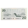 BC-58b-i 1991 Canada $20 Bonin-Thiessen, ASB, Almost Uncirculated (AU50)
