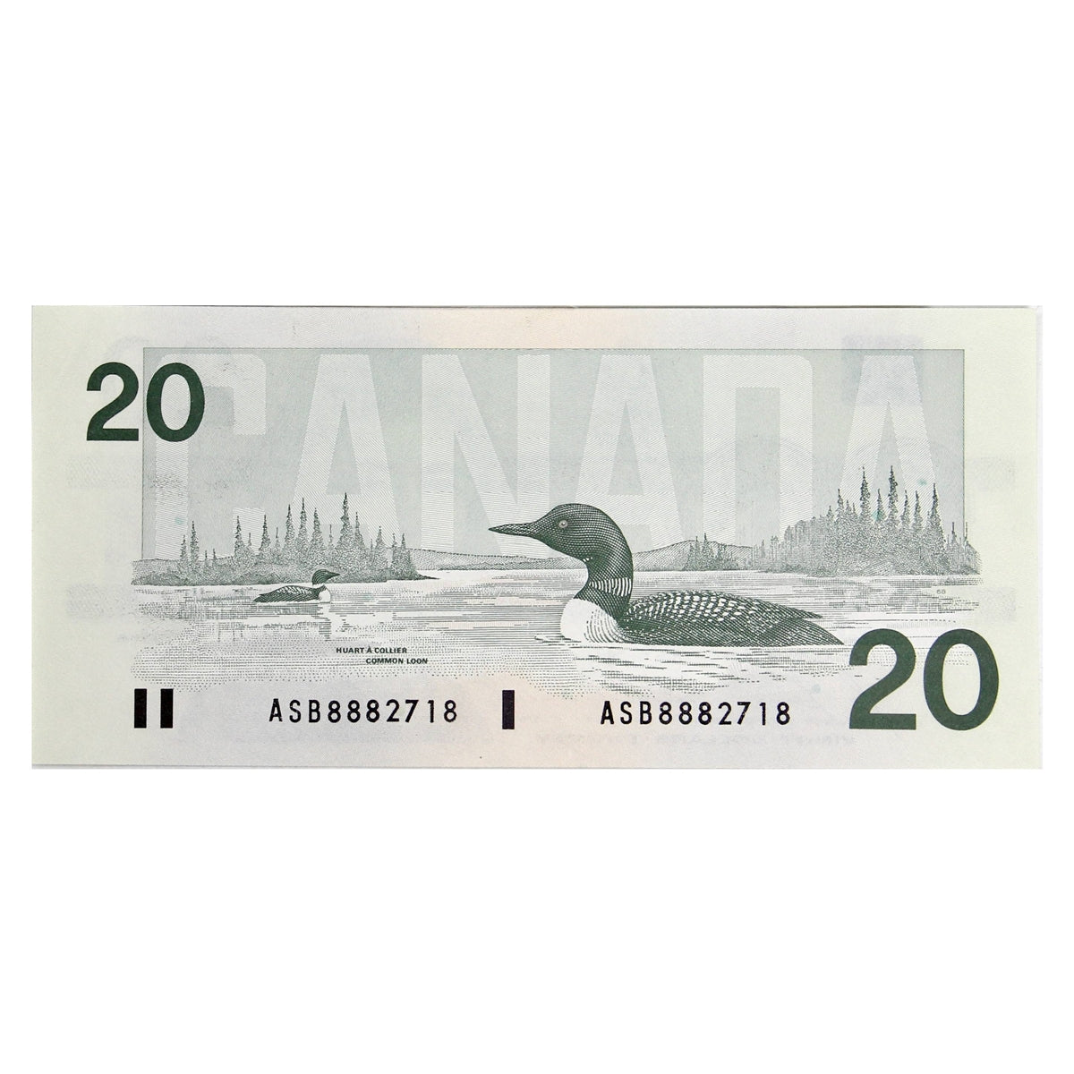 BC-58b-i 1991 Canada $20 Bonin-Thiessen, ASB, Almost Uncirculated (AU50)