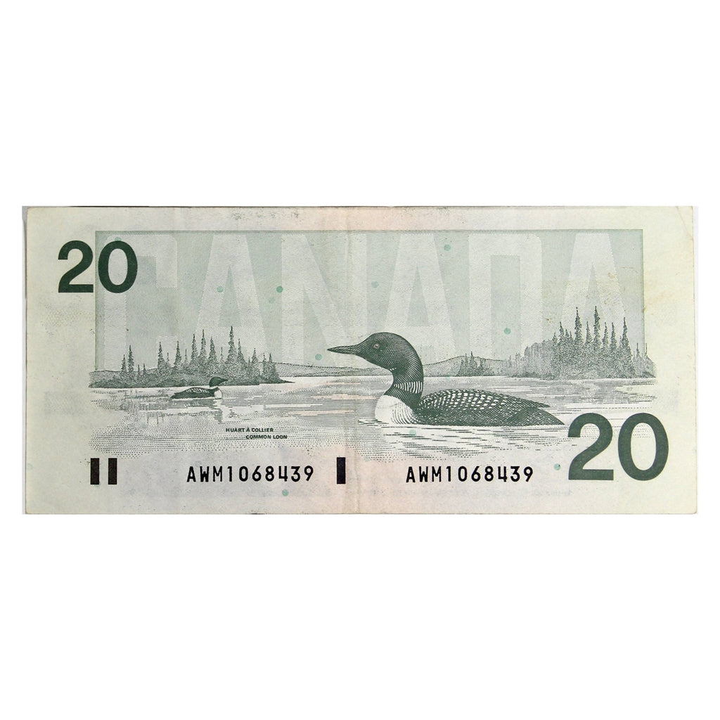 BC-58c 1991 Canada $20 Knight-Thiessen, AWM, VF-EF (VF30)