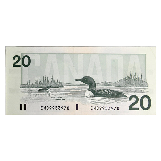 BC-58d 1991 Canada $20 Knight-Dodge, EWO, AU