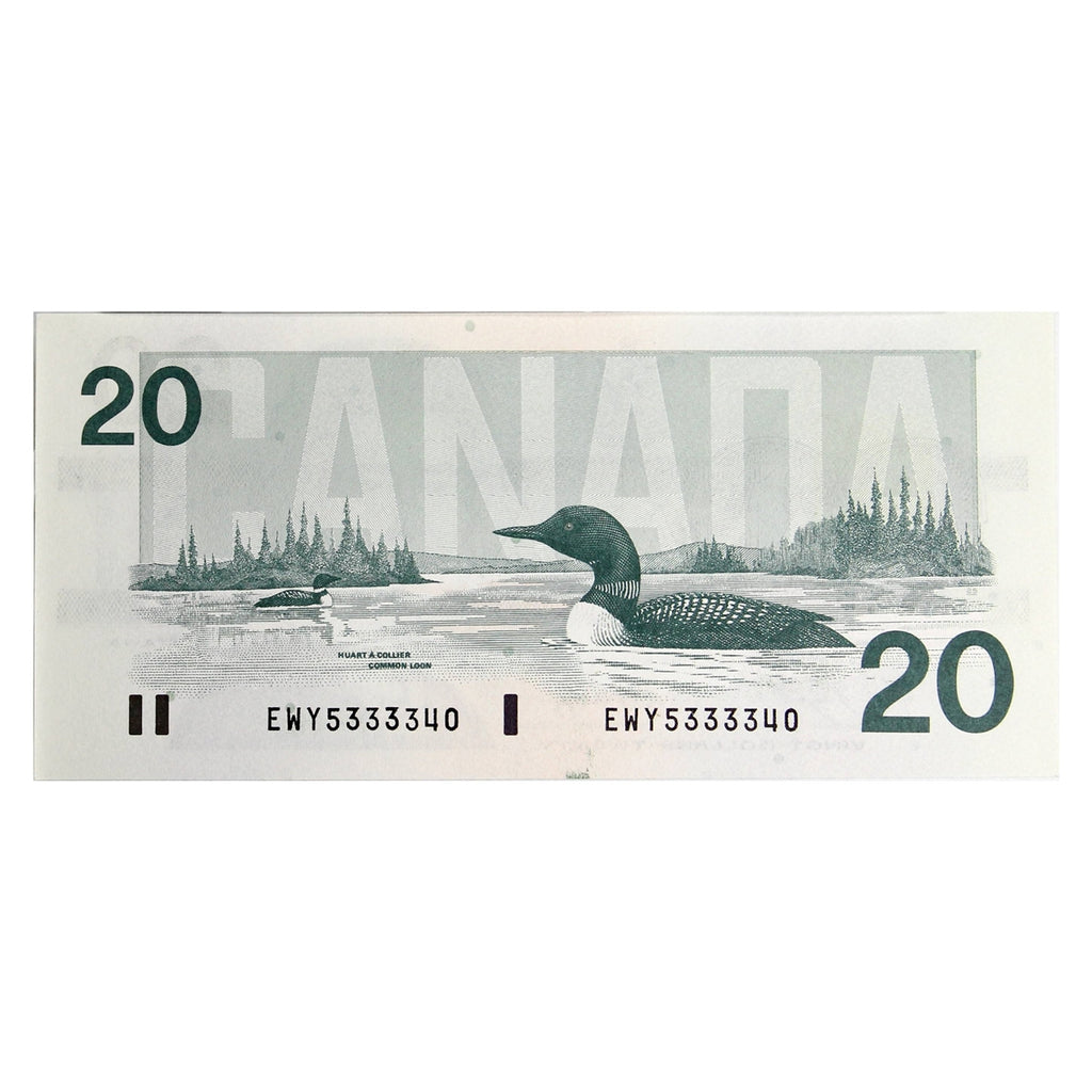 BC-58d 1991 Canada $20 Knight-Dodge, EWY, Uncirculated (MS60)