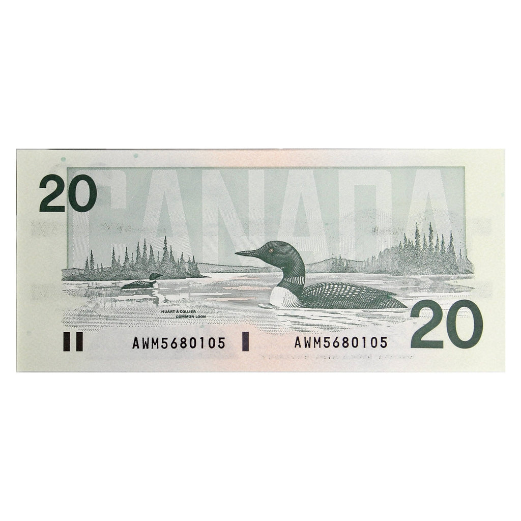 BC-58d-i 1991 Canada $20 Knight-Dodge, AWM, AU-UNC