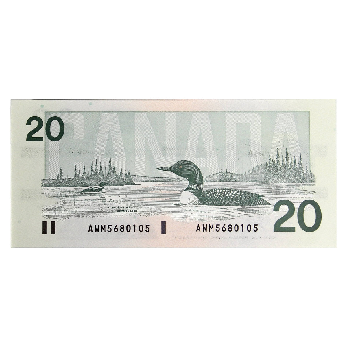 BC-58d-i 1991 Canada $20 Knight-Dodge, AWM, AU-UNC