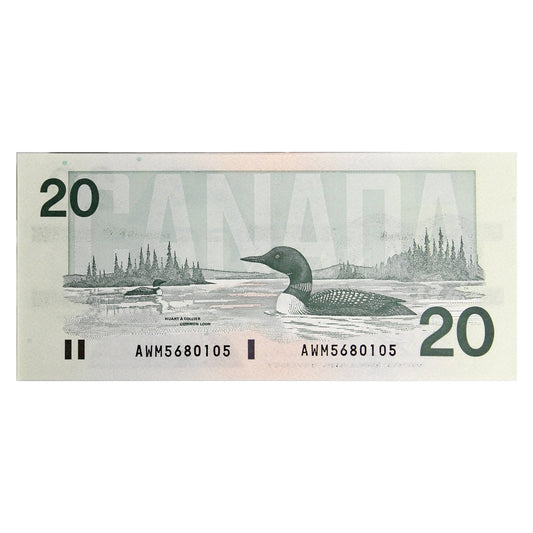 BC-58d-i 1991 Canada $20 Knight-Dodge, AWM, AU-UNC