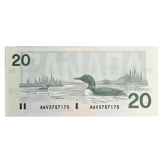 BC-58d-i 1991 Canada $20 Knight-Dodge, AWV, AU-UNC (AU55)