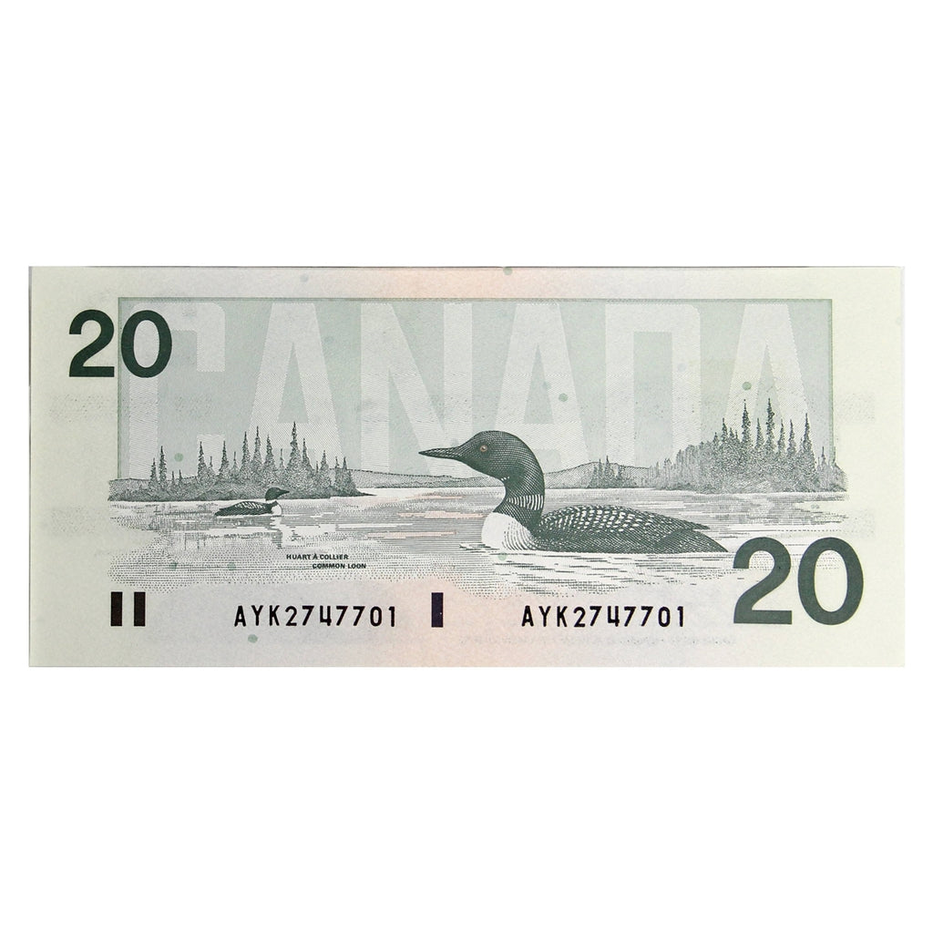 BC-58d-i 1991 Canada $20 Knight-Dodge, AYK, AU-UNC (AU55)