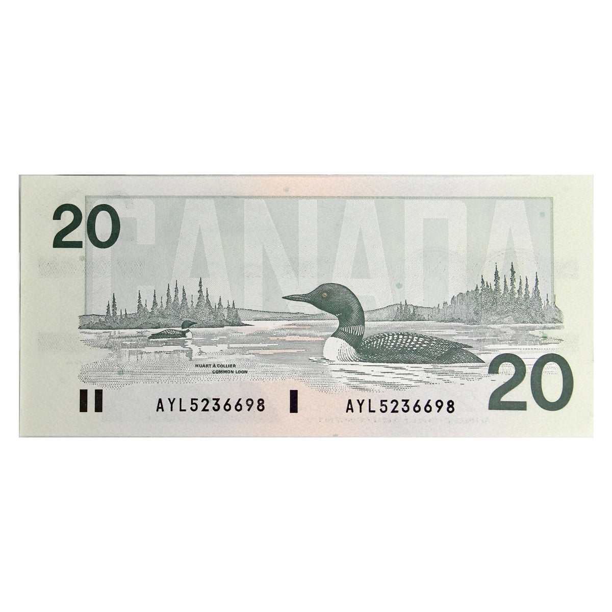 BC-58d-i 1991 Canada $20 Knight-Dodge, AYL, AU-UNC (AU55)