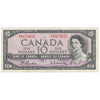 BC-40b 1954 Canada $10 Beattie-Rasminsky, D/V, F-VF (F15)