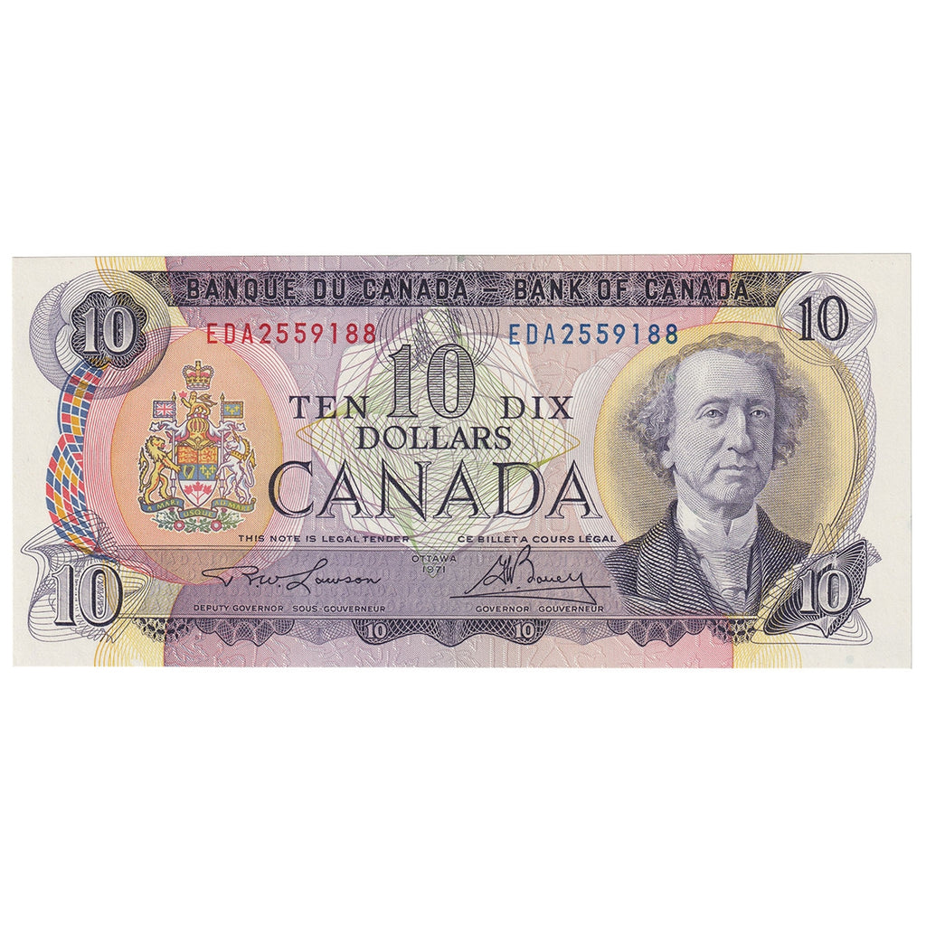 BC-49c-i 1971 Canada $10 Lawson-Bouey, EDA, Choice Uncirculated (CUNC63)