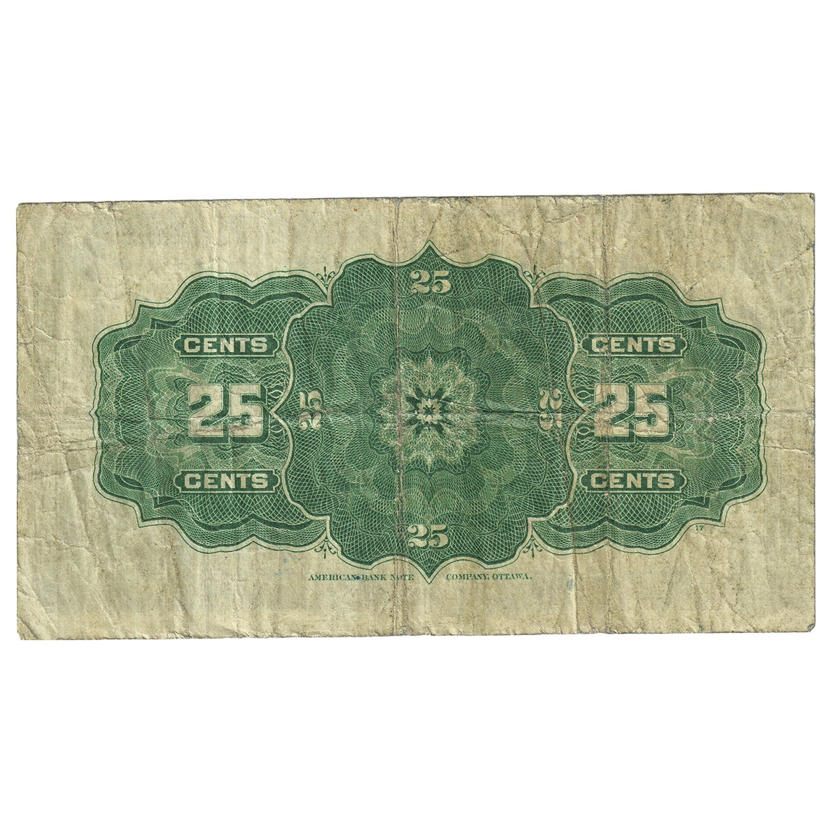 DC-15c 1900 Dominion 25-cent Shinplaster Saunders, Fine (F12)