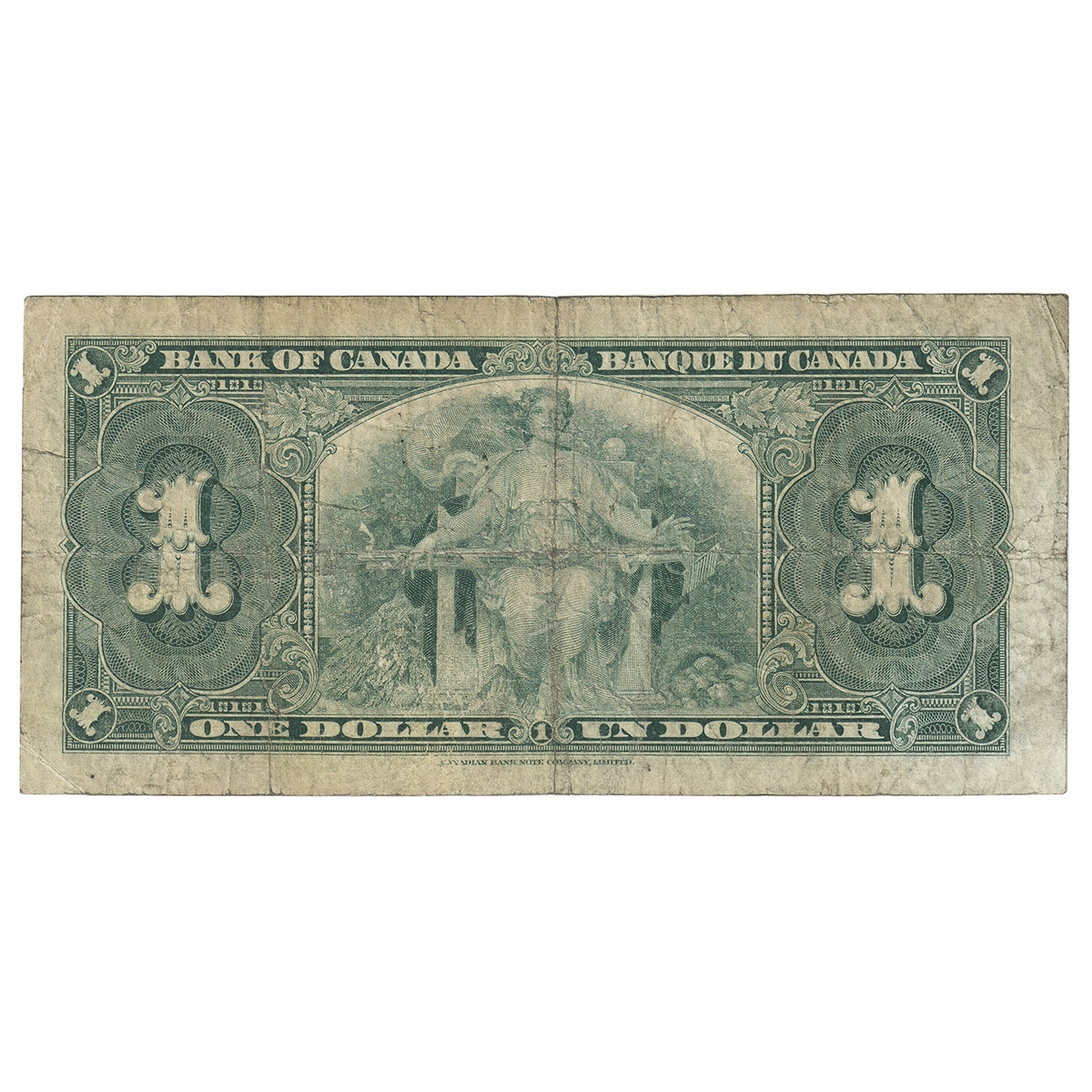 BC-21c 1937 Canada $1 Gordon-Towers, Y/L, CIRC