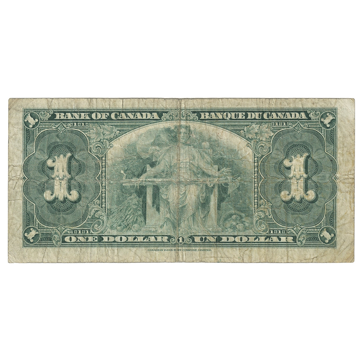 BC-21c 1937 Canada $1 Gordon-Towers, D/M, VG-F (VG10)