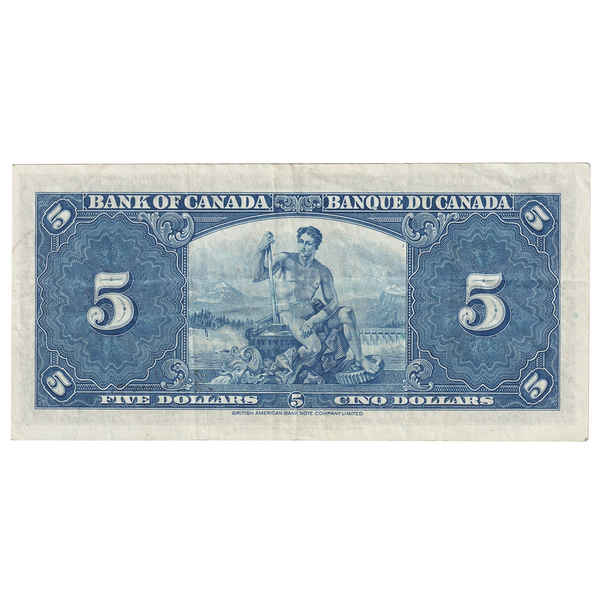 BC-23b 1937 Canada $5 Gordon-Towers, E/C, VF-EF (VF30)