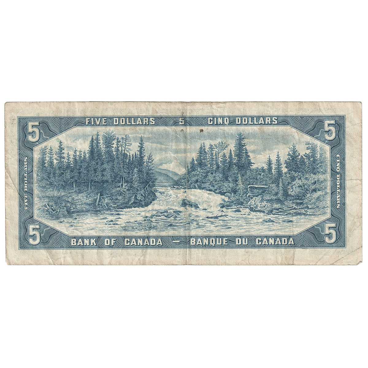 BC-39bA 1954 Canada $5 Beattie-Rasminsky, *V/S, Fine (F12)