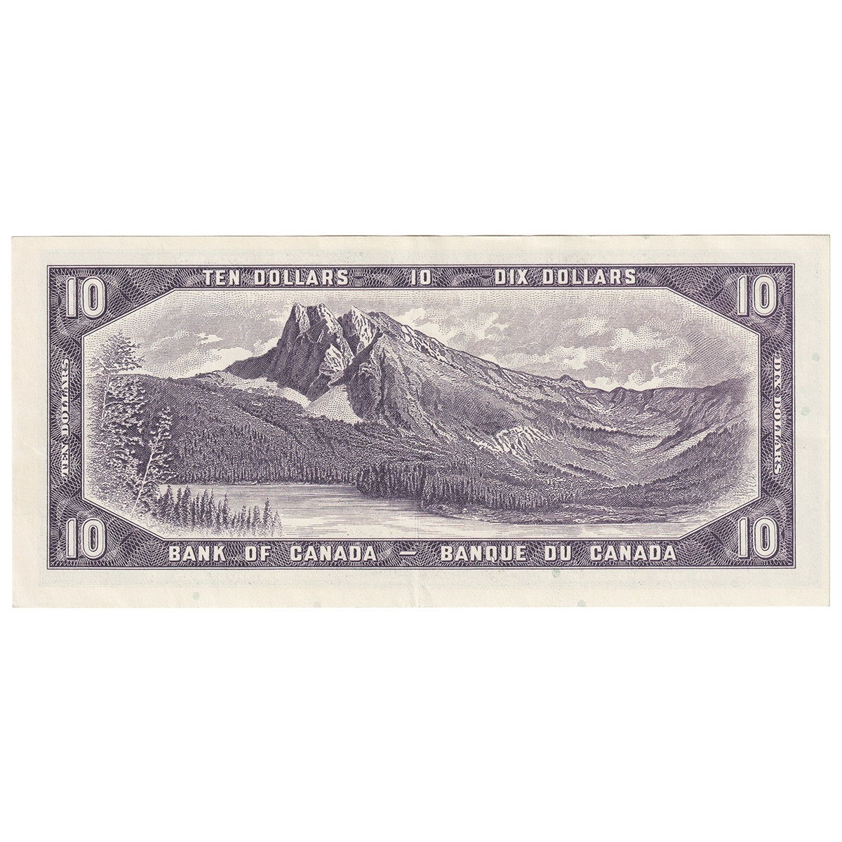 BC-40b 1954 Canada $10 Beattie-Rasminsky, D/V, Extra Fine (EF40)
