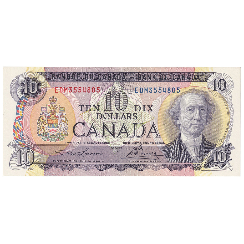 BC-49c-i 1971 Canada $10 Lawson-Bouey, EDM, Choice Uncirculated (CUNC63)