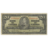 BC-25b 1937 Canada $20 Gordon-Towers, B/E, VG-F (VG10)