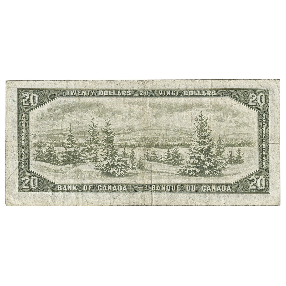 BC-33a 1954 Canada $20 Coyne-Towers, Devil's Face, B/E, VG-F (VG10)