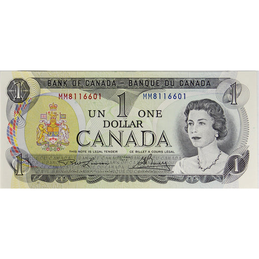 BC-46a 1973 Canada $1 Lawson-Bouey, MM, Choice Uncirculated (CUNC63)
