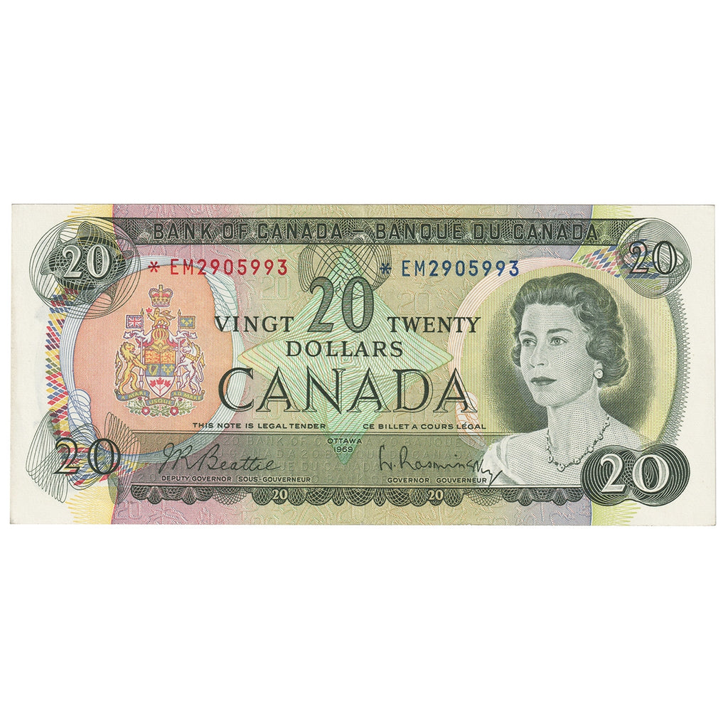 BC-50aA 1969 Canada $20 Beattie-Rasminsky, *EM, EF